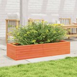  Vrtna sadilica voštano smeđe boje 110x40x23 cm od borovine | shoptok.hr