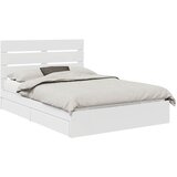 vidaXL Postelja s shranjevanjem Bela 140 x 190 cm Konstruiran les, (5000106987) | Shoptok.si