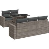 vidaXL 6-dijelni set vrtnih sofa od poliratana s jastucima sivi | shoptok.hr