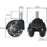 Livetastic Set Kolesc Za Vrtljivi Stol Universal, Črna, 5-Delni | Shoptok.si