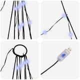  LED Božićno drvce s zemljanim klinovima Plava 182 cm Metal | shoptok.hr