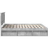 Konstrukcija postelje Beton 180 x 200 cm Masivno borovo les, (5000103753) | Shoptok.si