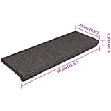  Samoljepljivi otirači za stepenice 15 kom 65x21x4 cm antracit | shoptok.hr