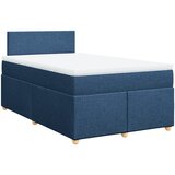 Maison Chic Box spring postelja - Vzmetna postelja z vzmetnico modra 120x190 cm blago SL5387, (21886963) | Shoptok.si