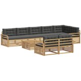  Set vanjskih sofa 9 kom. Bijela i antracit Poliester | shoptok.hr
