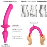 Strap-On-Me / Swith Semi-Realistic L - 2u1 silikonski dildo (ružičasti) | shoptok.hr