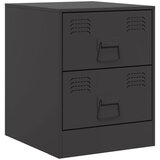  Noćni ormarići 2 kom crni 34,5 x 39 x 44 cm čelični | shoptok.hr