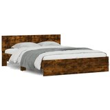 Furnova Posteljni okvir z vzglavjem dimljen hrast 150x200 cm, (21941761) | Shoptok.si