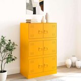 vidaXL Komoda boja senfa 67 x 39 x 107 cm čelični | shoptok.hr
