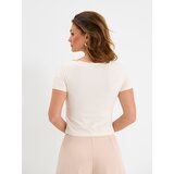 Sinsay Pamučna bluza s ukrasnim izrezom | shoptok.hr