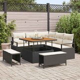  Sjedeća garnitura za vrt 8 kom. Crna poliratan 177 x 177 x 85 cm | shoptok.hr