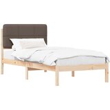  Krevetni okvir s tapiciranim uzglavljem Sivo-smeđa 75 x 190 cm | shoptok.hr