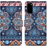 Cadorabo Ohišje, združljiv s Samsungom - Design Blue Mandala št. 1 - Zaščitni pokrov z magnetnim zapiranjem, funkcijo stojala in režo za kartico, (20589874)