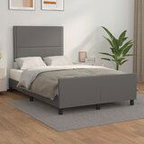  The Living Store Posteljni okvir z vzglavjem siv 120x190 cm umetno usnje - Posteljni Okvir Z Vzglavjem, (21498911) | Shoptok.si