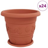  Lončki za rastline 24 pcs Kamnito rdeča Ø 39 x 32 cm Plastika, (5000207864) | Shoptok.si