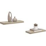 Plutajuće zidne police 2 kom boja hrasta 60 x 23,5 x 3,8 cm MDF | shoptok.hr