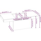 vidaXL Klubska mizica dimljeni hrast 100x55x40 cm inženirski les | Shoptok.si