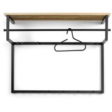 Spinder Design Črn/naraven kovinski stenski obešalnik s polico Rizzoli – | Shoptok.si