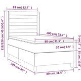  Box spring postelja z vzmetnico temno rjava 80x200 cm blago, (20900216) | Shoptok.si