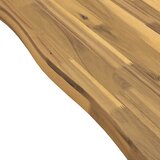  Stol za blagovanje s prirodnim rubom 160 x 70 x 75 cm Bijela | shoptok.hr