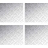  Stepenica Pravokutni 4 pcs Srebrno 60 x 50 cm Aluminij | shoptok.hr