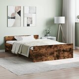 Maison Chic Posteljni okvir - Dvoposteljna postelja - Zakonska postelja z vzglavjem in vznožjem dim. hrast 120x190 cm-J16183, (21774361) | Shoptok.si