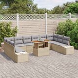  Set vrtnega kavča 11 delni s blazinami Bež poli ratan, (22091073) | Shoptok.si
