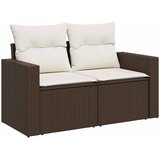  6-dijelni set vrtnih sofa od poliratana s jastucima smeđi | shoptok.hr
