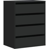  The Living Store Kotni predalnik črn 60x41x76 cm inženirski les - Predalnik, (21496576) | Shoptok.si