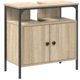 vidaXL Komplet pohištva za kopalnico s polico 3 pcs sonoma hrast | Shoptok.si