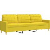 3-dijelni set sofa s tabureom svjetložuti od tkanine | shoptok.hr
