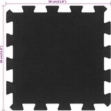  Gumene podne pločice 9 kom crne 16 mm 30 x 30 cm | shoptok.hr