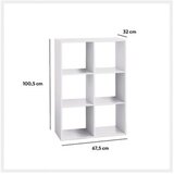 Five Regal sa 6 polica MIX&MODUL 67,6x32x100,5cm, Bijela Cijene