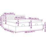 vidaXL Otomanski posteljni okvir z vzmetnicami siv 200x200cm žamet | Shoptok.si
