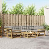  Set vanjskih sofa 5 kom. Bijela i svjetlosiva | shoptok.hr