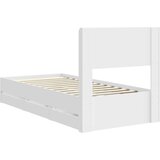  Okvir za krevet s pohranom i uzglavljem s ladicama Bijela - Bijela 100 x 200 cm | shoptok.hr