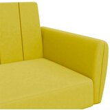  Dvosjed na razvlačenje s tabureom žuti baršunasti | shoptok.hr