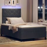  LED Box Spring Krevet Tamno siva 120 x 200 cm Baršun | shoptok.hr