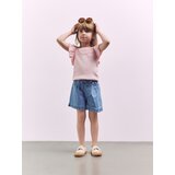 Reserved Majica s volanima na ramenima - pastelnoružičasto | shoptok.hr