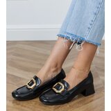 D/CEO Black women's low-heeled shoes with a gold decoration Mareda | shoptok.hr