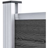  Ograjni panel WPC 95x186 cm črn, (20766169) | Shoptok.si
