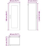  Ploča za perilicu posuđa Kalmar Staro drvo 40 x 31 x 100 cm | shoptok.hr