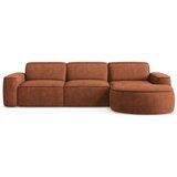 Makamii Kutna garnitura od šenila boja terakote (s desnim kutom/s ležaljkom) Omao – | shoptok.hr