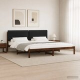  Krevetni okvir s tapiciranim uzglavljem Tamno smeđa i crna - tamno smeđa i crna 180 x 200 cm Cijene