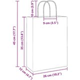  Papirnate vrećice 250 kom s ručkama zelene 26x12x35 cm | shoptok.hr