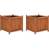  Povišene gredice 2 kom 50 x 50 x 50 cm od jelovine | shoptok.hr