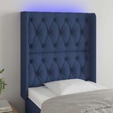  Uzglavlje plavo 83 x 16 x 118/128 cm od tkanine Cijene