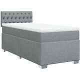  Okvir kreveta s oprugama i madrac svjetlosivi 90x200cm tkanina | shoptok.hr