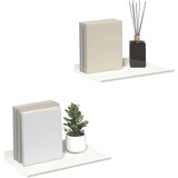  Polica na zidu s policom Zidne 2 pcs Bijelo 30 x 18 x 2 5 cm - Bijelo 30 x 18 cm 2 | shoptok.hr