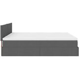 vidaXL Otomanski posteljni okvir z vzmetnicami siv 180x200 cm blago | Shoptok.si
